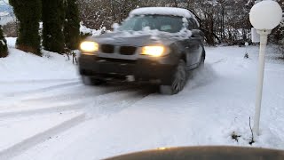 BMW X3 E83 30d Driving a 20 Slope Up and Down in Snow [upl. by Lehrer]