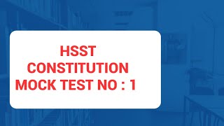 HSSTConstitution mock No1 [upl. by Auria]