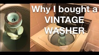 the washer I LOVE vintage washing machine full cycle restored how to wash antique appliance [upl. by Inuat]