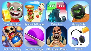 Talking Tom Gold Run Going Balls Sandwich Runner ASMR Slicing Kick the Buddy Office Boss Prank [upl. by Russi102]