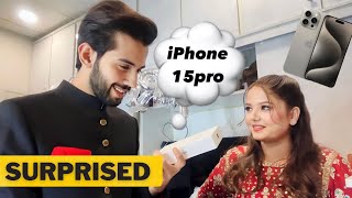 Wife ne iPhone15pro gift kia 😍 barat wapis aakar achanak [upl. by Orbadiah]