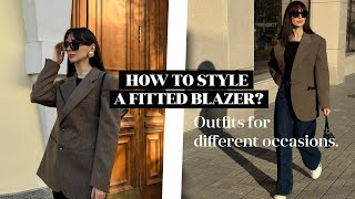 HOW TO STYLE A FITTED BLAZER  Workwear outfits for spring 2024 [upl. by Anwadal]