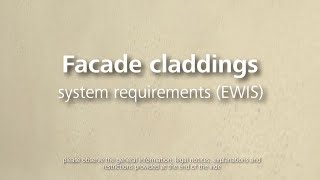 Facade claddings – system requirements EWIS [upl. by Thatcher43]