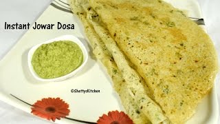 Instant jowar dosa recipe  Jowar dosa recipe [upl. by Sabian293]