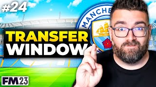 JANUARY TRANSFER GAMBLE  Part 24  SAVING MAN CITY FM23  Football Manager 2023 [upl. by Pangaro]