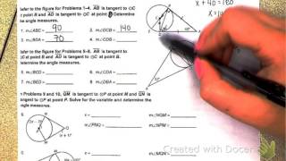 Tangents and Circumscribed Angles Notes [upl. by Nilok167]