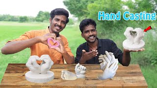 HAND CASTING🖐கைகள் பொக்கிஷமாக மாற்றலாம்  How to Cast Your Hand Easy Method  MrVillage Vaathi [upl. by Asor]