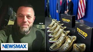 Man who bought Trump sneakers for 9K Im going to wear them when he wins [upl. by Toole]