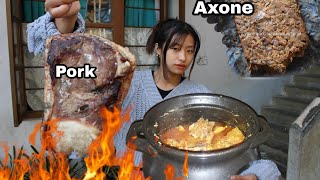 Axone With Pork Recipe  Naga Cooking Style Naga Youtuber [upl. by Chase]