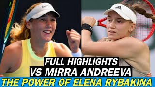 Mirra Andreeva vs Elena Rybakina  Full Match Highlights  Tennis 2024 [upl. by Eeliram]