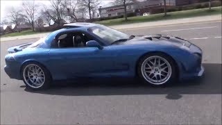 450HP Single Turbo 1993 Mazda RX7 StartUps Rev and Accelerations [upl. by Lillie]