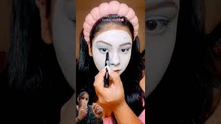 Broken doll 🪆🪆 halloween costume makeup halloweencostume makeuptutorial [upl. by Micki]