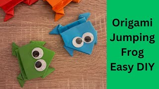 Origami Jumping Frog Easy DIY [upl. by Macpherson]