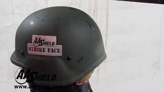 AA Shield Ballistic PASGT Helmet Bullet Proof Helmet NIJ 010601 Lab HP White 44 mag tested [upl. by Artemis875]