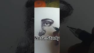 Nose Drawing Study With Ball Pen art drawing viralshorts howtodraw youtubeshorts viral [upl. by Tselec]