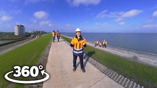 360°VR Dijkverbetering EemshavenDelfzijl  Deel 4 [upl. by Reeba]