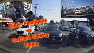 Biker Hooligans vs Cops Dash Cam 91519 [upl. by Ettelloc282]