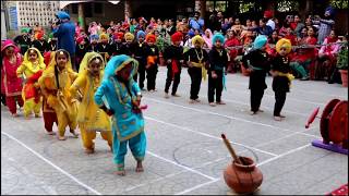 Bhangra Giddha Nursery class students SGHP School Golden Avenue Amritsar [upl. by Barbe33]