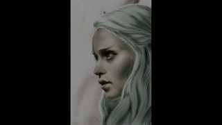 Emilia Clarke Daenerys Targaryen Speed Painting [upl. by Litton891]