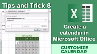 Creating a Calendar in Microsoft Excel [upl. by Paten549]