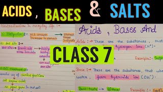 Acid base and salts class7  Acid base and salts chapter 5 class 7  acidsbases and salts class7 [upl. by Lovich659]