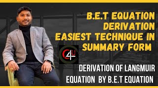 BET Equation DERIVATION easy way amp Derivation of Lagmuir eqñ by BET EQUATION ashishcharles [upl. by Desdamona]