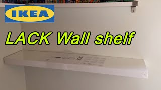 Ikea lack wall shelf white 110x26 cm Installation [upl. by Dnomal]