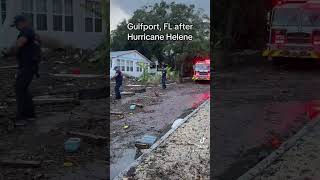 Here is how Gulfport FL looks after Hurricane Helene hurricanehelene [upl. by Shermie]