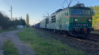 Jamnik ET41001 z Składem Cystern i Czapajew ET42015 z składem węglarek w Zatorze W jeden dzień [upl. by Yentrac]