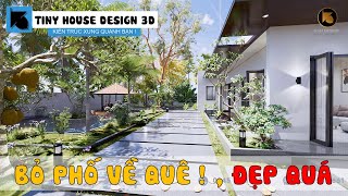 🆗 2PN Thiết kế nhà cấp 4 sân vườn hồ cá đẹp  Tiny House design [upl. by Rahab888]