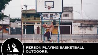 Sound Effects  Person playing basketball outdoors [upl. by Alul]