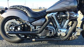 マフラー音3 YAMAHA ROADSTAR WILDSTAR XV1600 XV1700 exhaust sound [upl. by Ahtivak396]