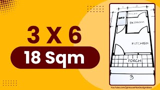 3x6 House Plan Design 18 square meter [upl. by Mccandless]