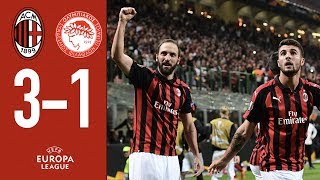 AC Milan 31 Olympiacos  Highlights  Europa League Group F Matchday 2 [upl. by Cardwell130]