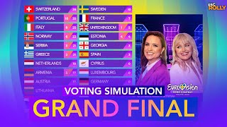 Eurovision 2024  GRAND FINAL  Voting Simulation Fan Jury  YOUR Voting [upl. by Mohandis]