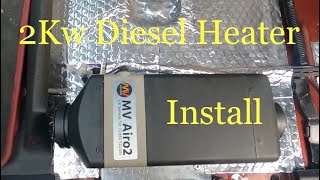 Installing diesel heater MV Airo 2KW Diesel Heater vanlife [upl. by Liv139]