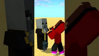 JJ vs EVOKER fyp minecaft minecraftanimation jj evoker [upl. by Bord735]