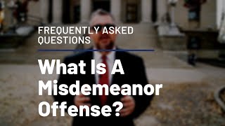 What is a Misdemeanor [upl. by Towroy]