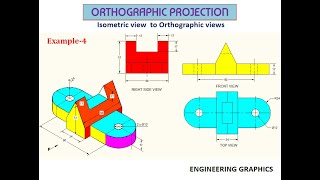 Isometric to Orthographic Ex 4 [upl. by Constanta]