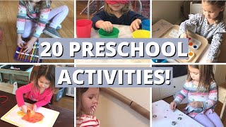 20 PRESCHOOL ACTIVITIES FOR 4 YEAR OLDS  4 YEAR OLD PRESCHOOL ACTIVITIES AT HOME [upl. by Bayer]