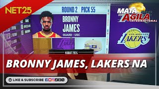 Bronny James pinili ng Los Angeles Lakers sa 2024 NBA Draft  Mata Ng Agila International [upl. by Cati]