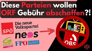 ORFGebühr vor dem Aus Diese Parteien wollen sie abschaffen Nationalratswahlen 2024 [upl. by Eloise389]