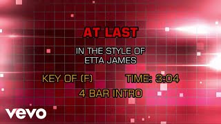 Etta James  At Last Karaoke [upl. by Fulvi]