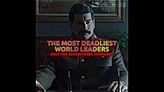 The Most Deadliest world leaders ☠️  Leaders that klled the most people  edit historyedit [upl. by Naitsirc]