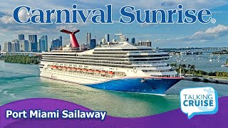 Carnival Sunrise  Port Miami Sailaway [upl. by Cooley]