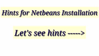 Hints for NetBeans Installations Tamil [upl. by Etnecniv718]