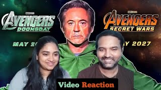 RDJ Back in MCU Marvel Comic Con Video Reaction😳😬😱😵‍💫 Mokka Commentry  Tamil Couple Reaction [upl. by Ahsikram]