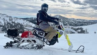 First Impressions on my 2021 Husqvarna FX350 With Timbersled Aro 120 LE [upl. by Cazzie]