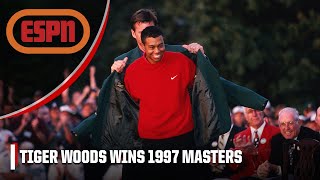 Tiger Woods wins the 1997 Masters in RECORDBREAKING fashion ⛳️  Iconic Moments [upl. by Gerlac]