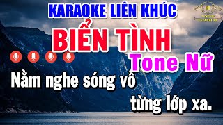 Karaoke Liên Khúc Nhạc Sống Tone Nữ  Nhạc Trữ Tình Bolero Dễ Hát Nhất  BIỂN TÌNH  CHIỀU SÂN GA [upl. by Ordnasil]